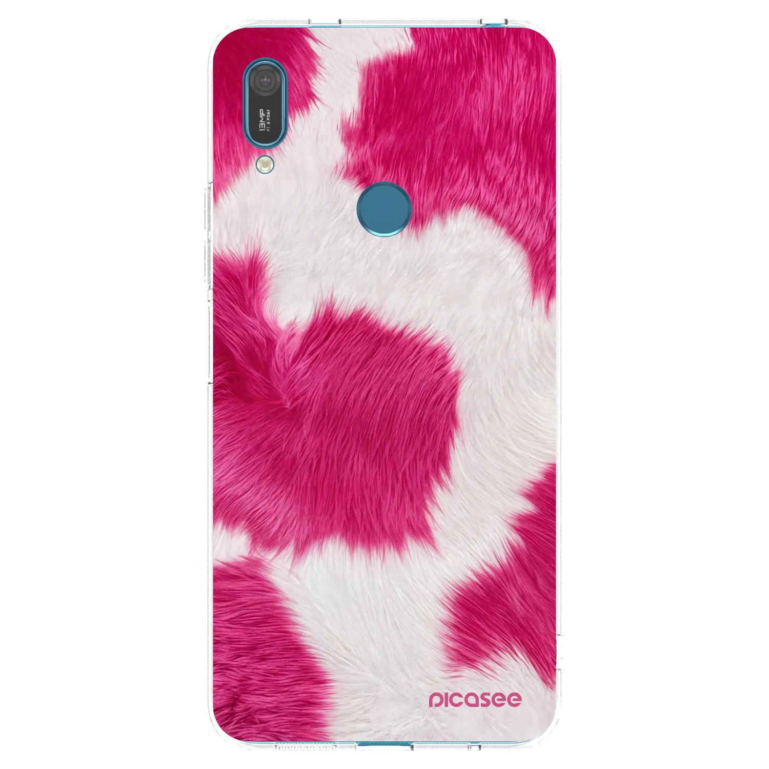 Picasee silikonový průhledný obal pro Huawei Y7 2019 - Pink Moo