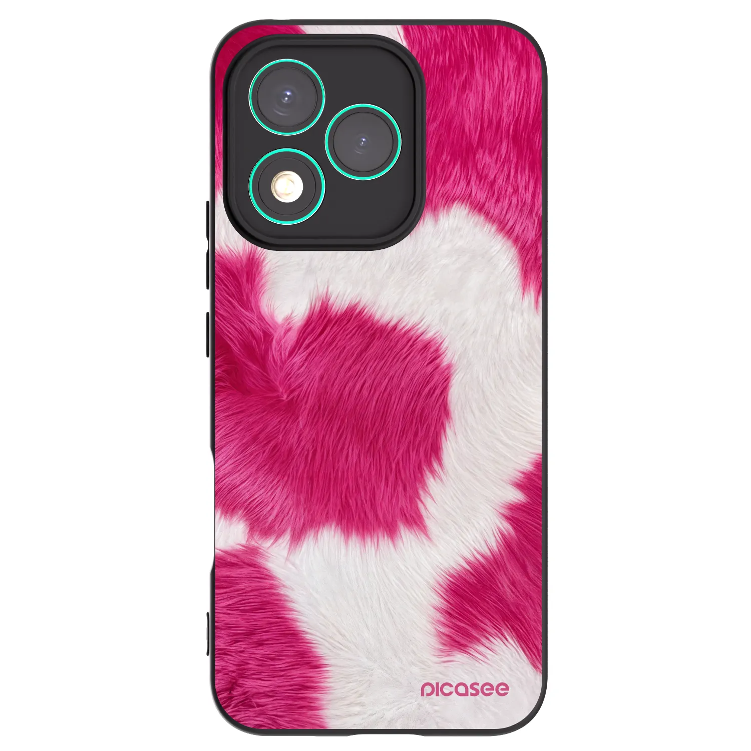 Picasee silikonový černý obal pro Honor 400 Lite 5G - Pink Moo