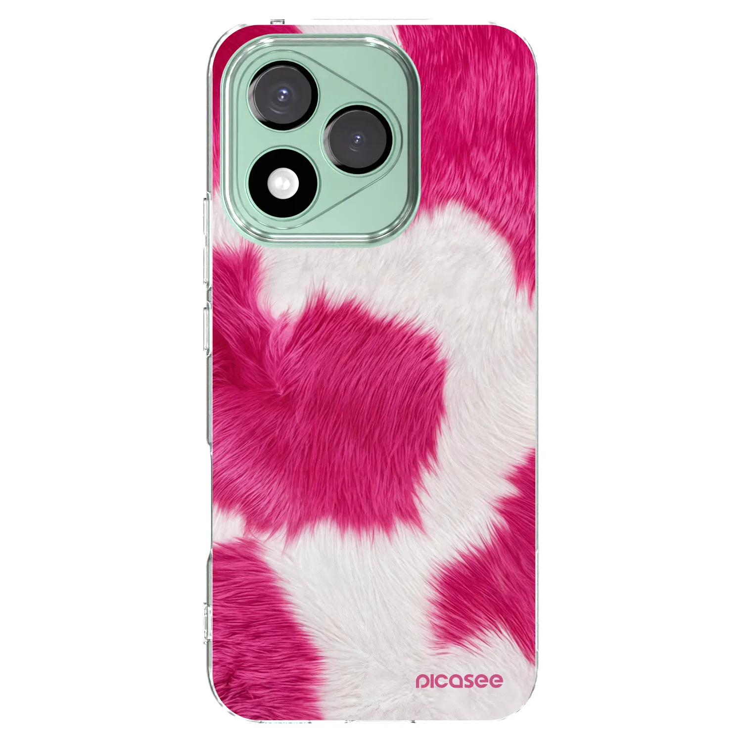 Picasee silikonový průhledný obal pro Honor 400 Lite 5G - Pink Moo