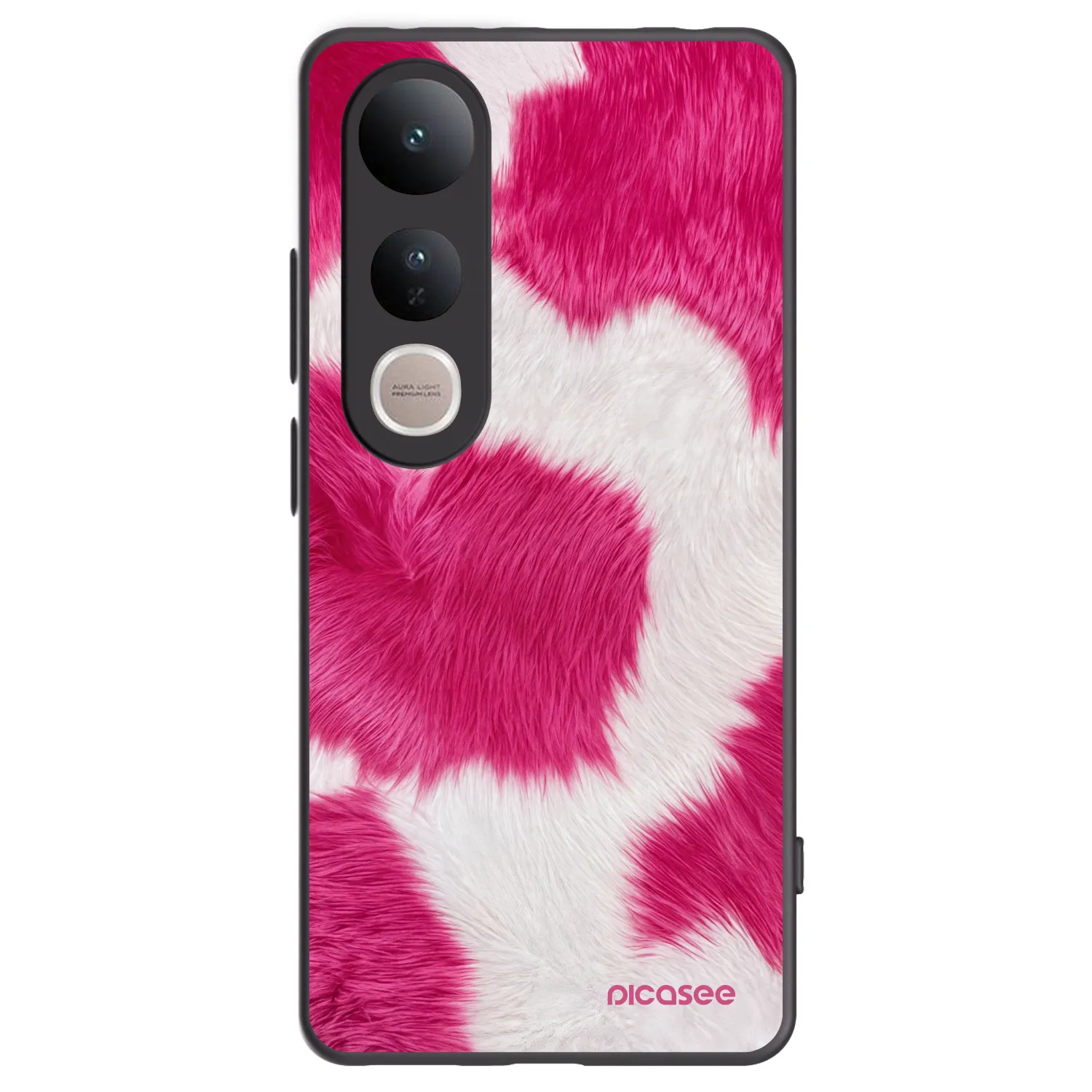 Picasee silikonový černý obal pro Vivo V50 Lite 5G - Pink Moo