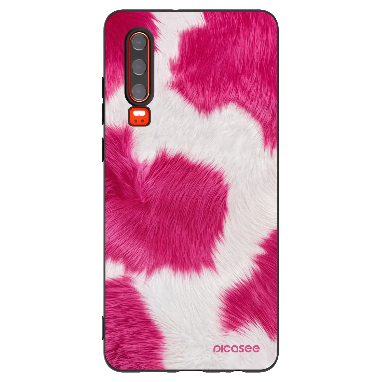 Picasee silikonový černý obal pro Huawei P30 - Pink Moo