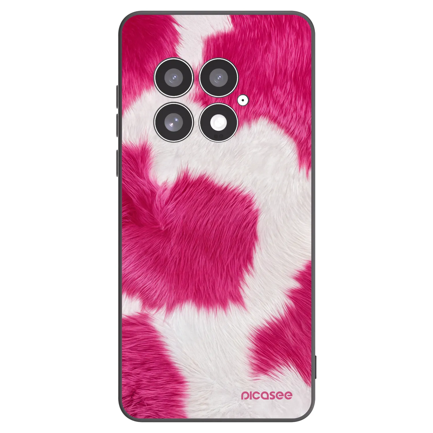Picasee silikonový černý obal pro OnePlus 13 5G - Pink Moo