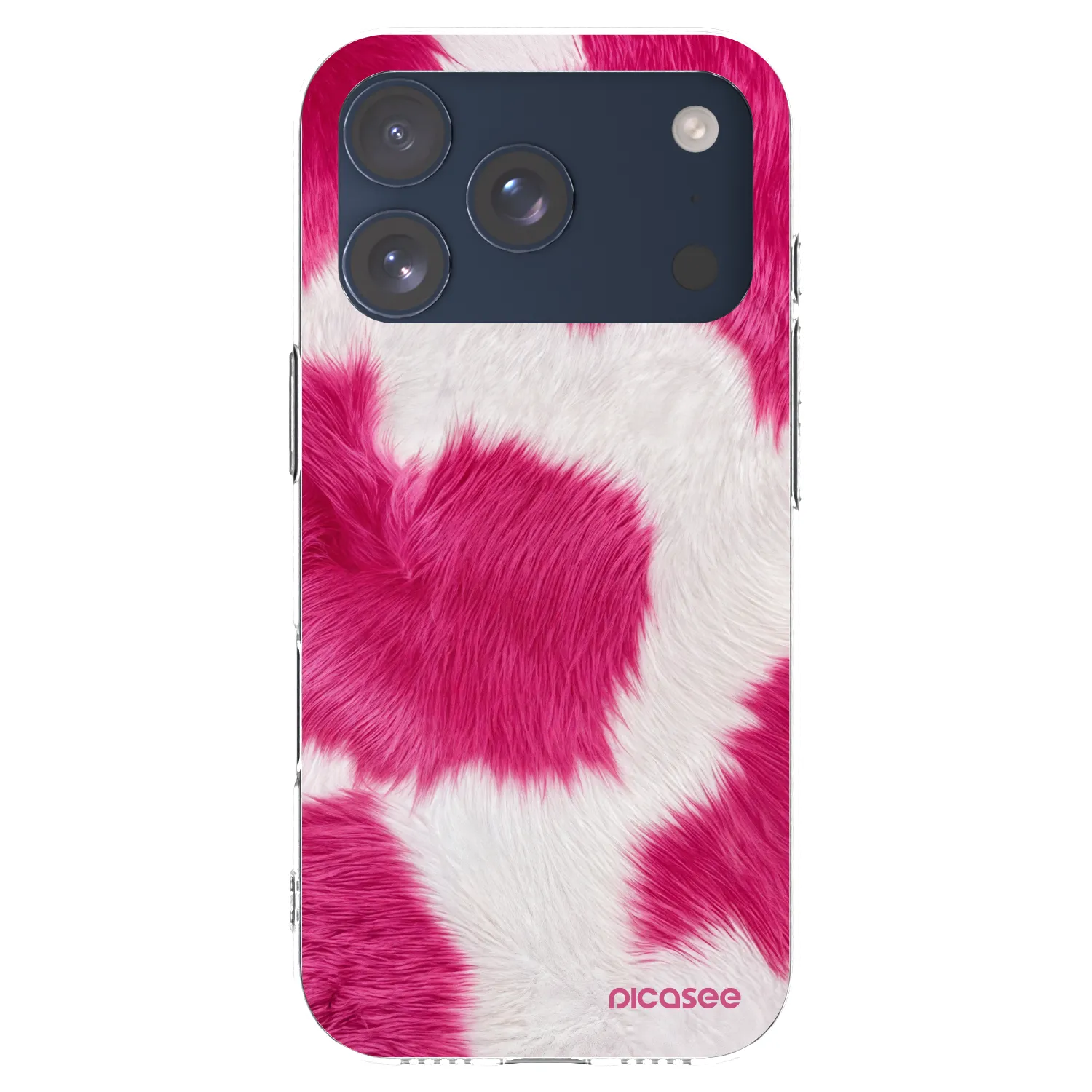Picasee silikonový průhledný obal pro Apple iPhone 17 Pro - Pink Moo