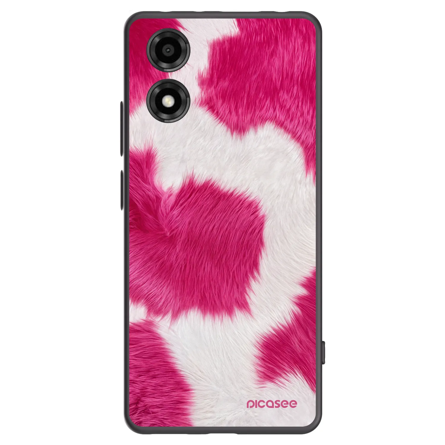 Picasee silikonový černý obal pro Motorola Moto E14 - Pink Moo