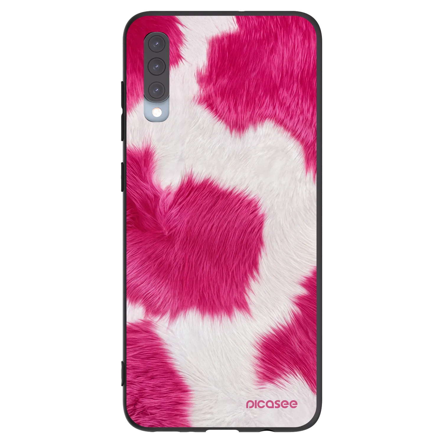 Picasee silikonový černý obal pro Samsung Galaxy A70 A705F - Pink Moo
