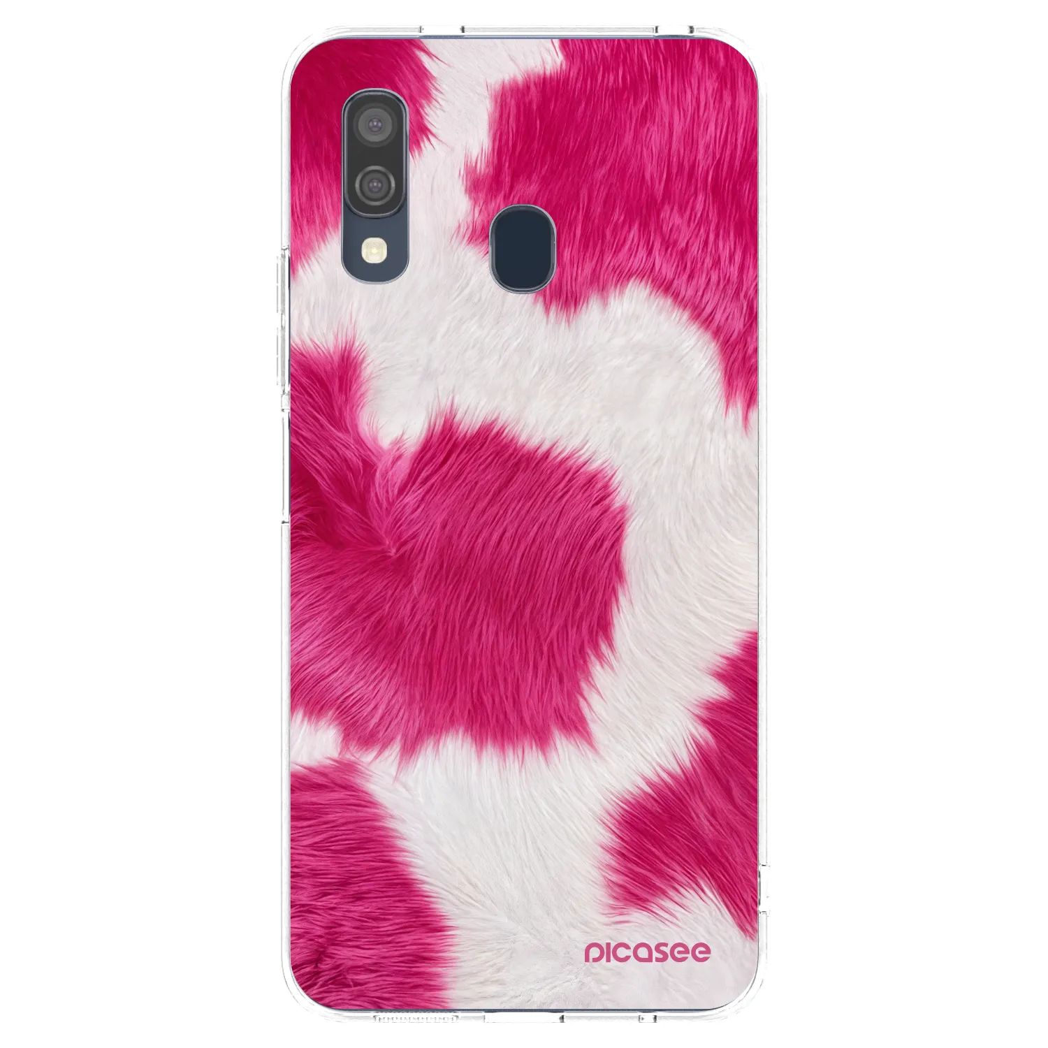 Picasee silikonový průhledný obal pro Samsung Galaxy A40 A405F - Pink Moo