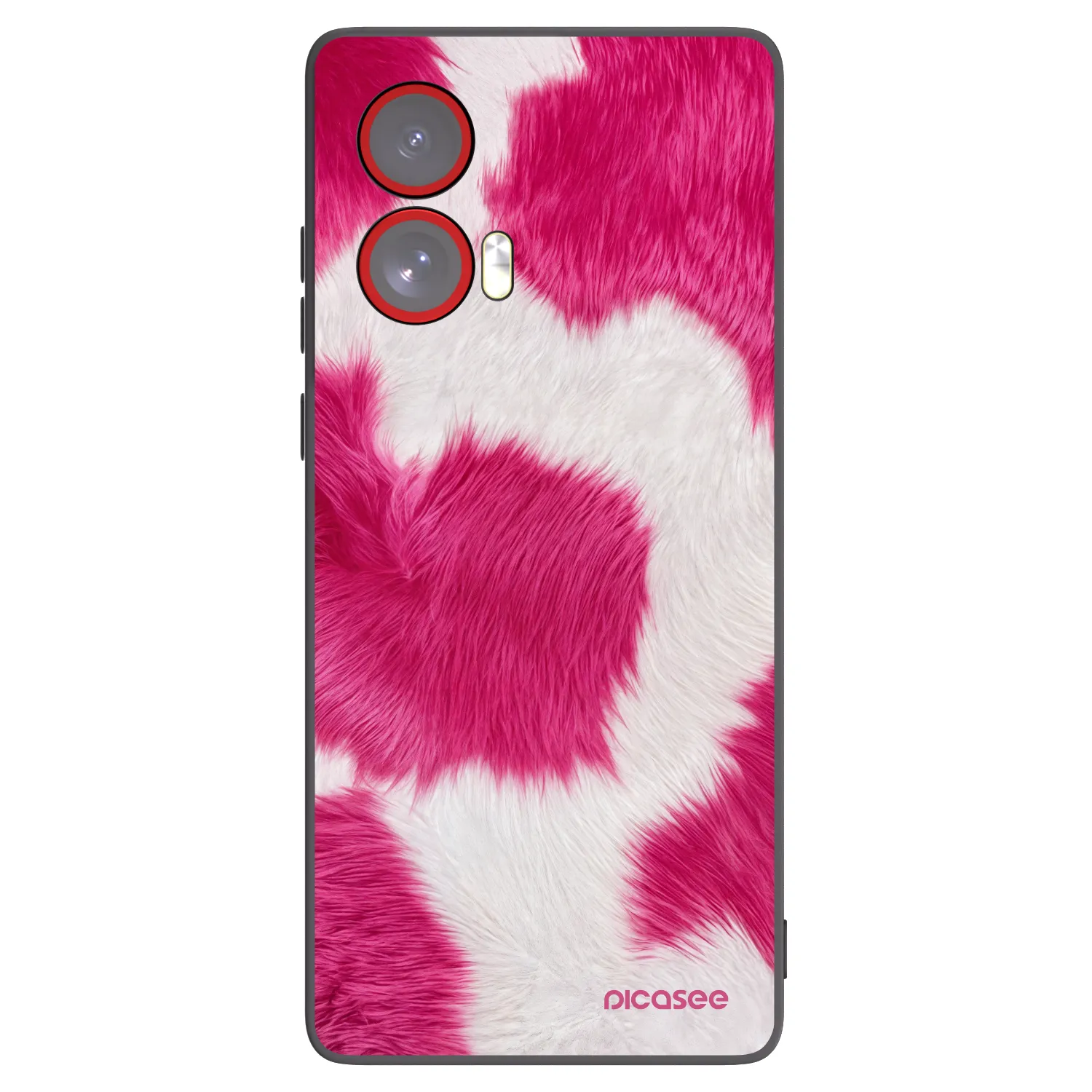 Picasee silikonový černý obal pro Motorola Edge 50 Fusion - Pink Moo