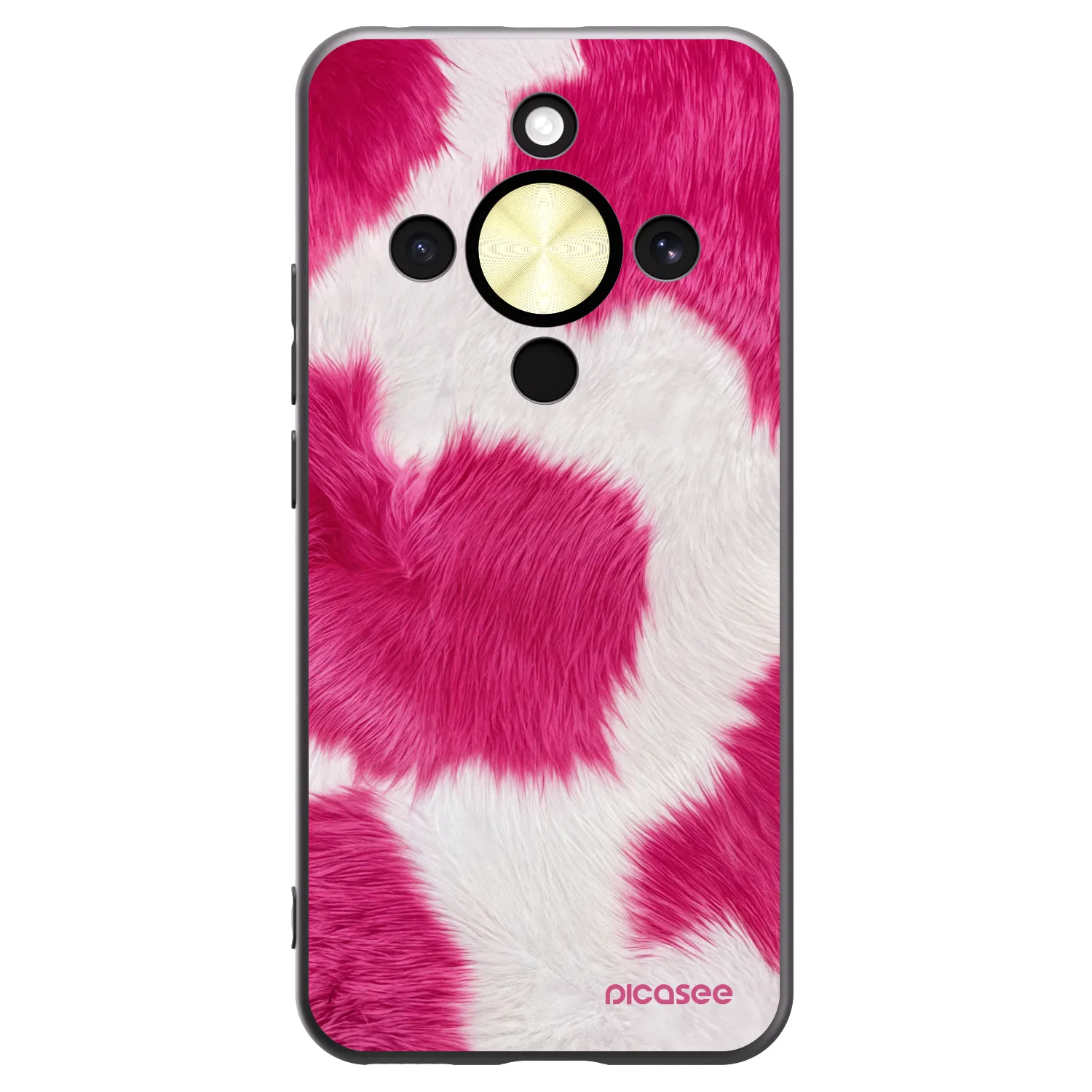 Picasee silikonový černý obal pro Honor Magic8 Lite 5G - Pink Moo