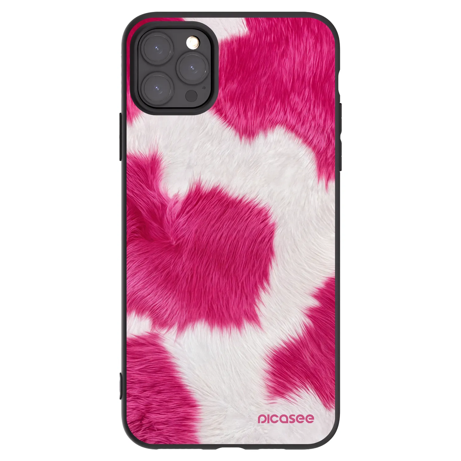 Picasee silikonový černý obal pro Apple iPhone 11 Pro Max - Pink Moo