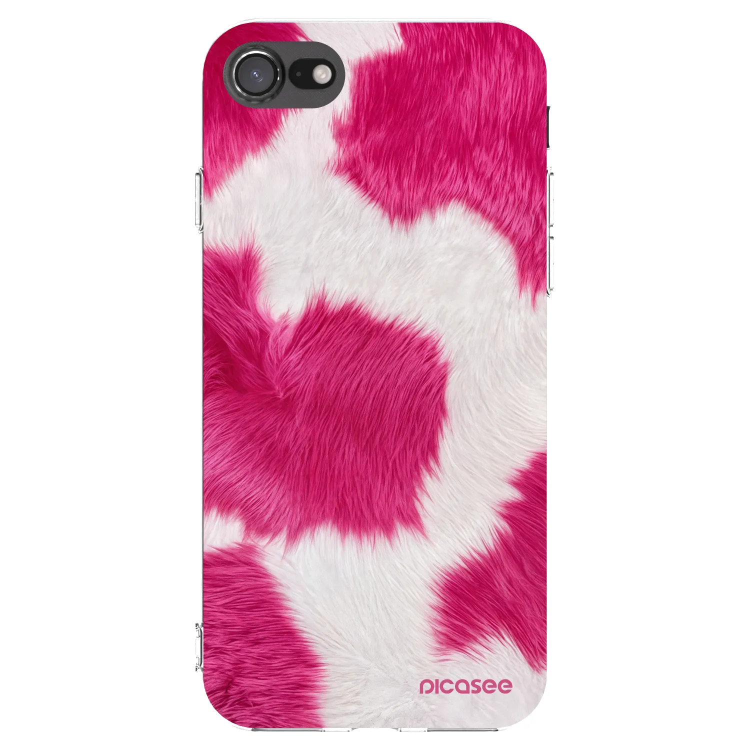 Picasee silikonový průhledný obal pro Apple iPhone 8 - Pink Moo