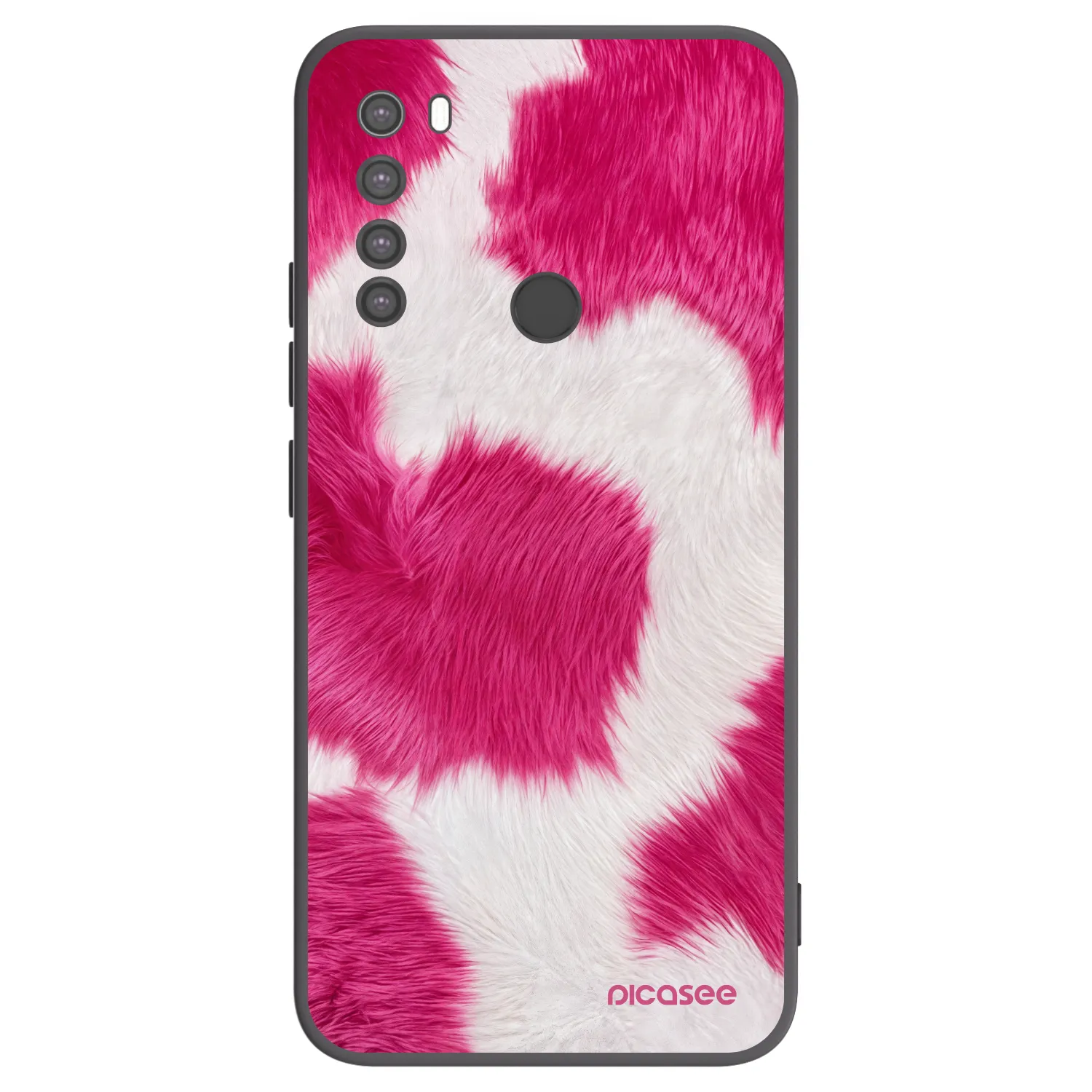 Picasee silikonový černý obal pro Xiaomi Redmi Note 8 - Pink Moo