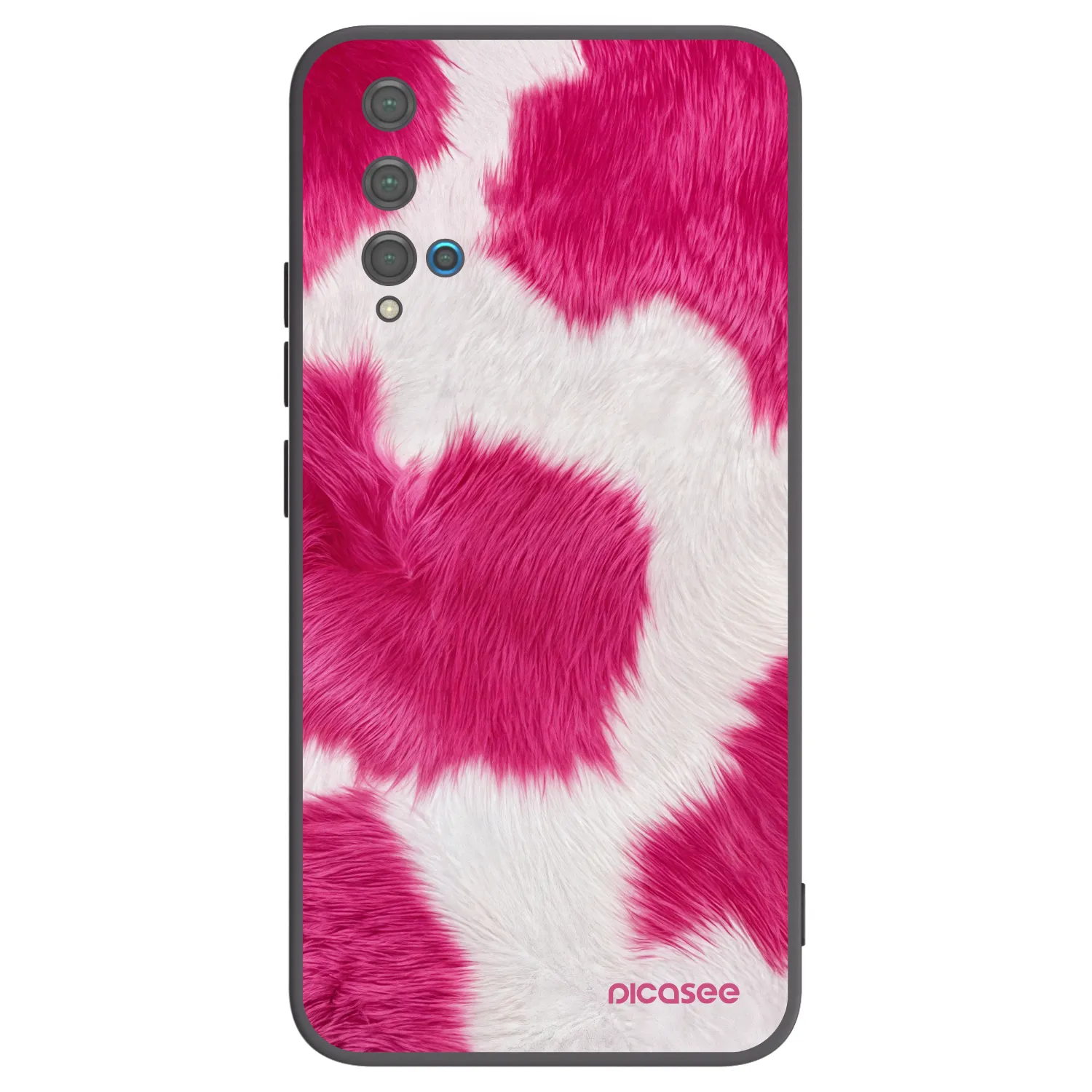 Picasee silikonový černý obal pro Huawei Nova 5T - Pink Moo
