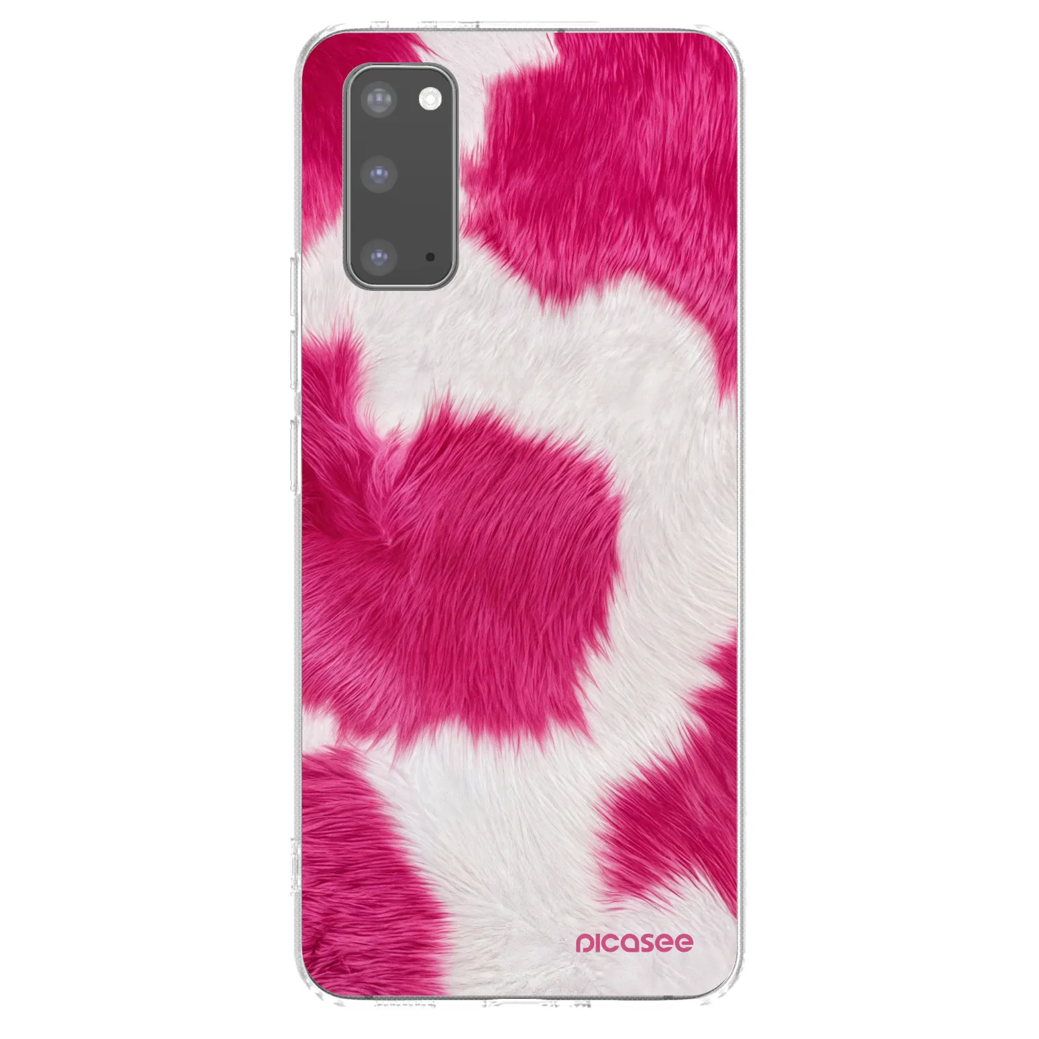 Picasee silikonový průhledný obal pro Samsung Galaxy S20 G980F - Pink Moo