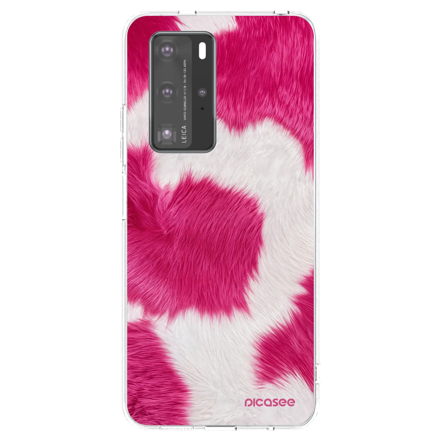 Picasee silikonový průhledný obal pro Huawei P40 Pro - Pink Moo