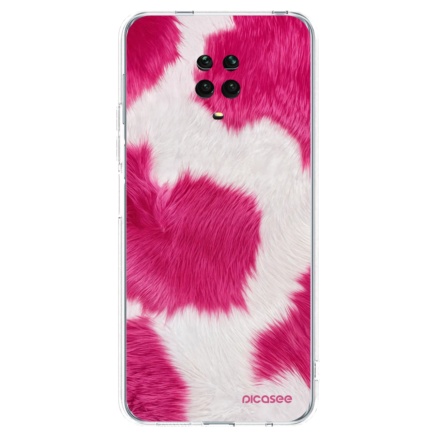 Picasee silikonový průhledný obal pro Xiaomi Redmi Note 9 Pro - Pink Moo