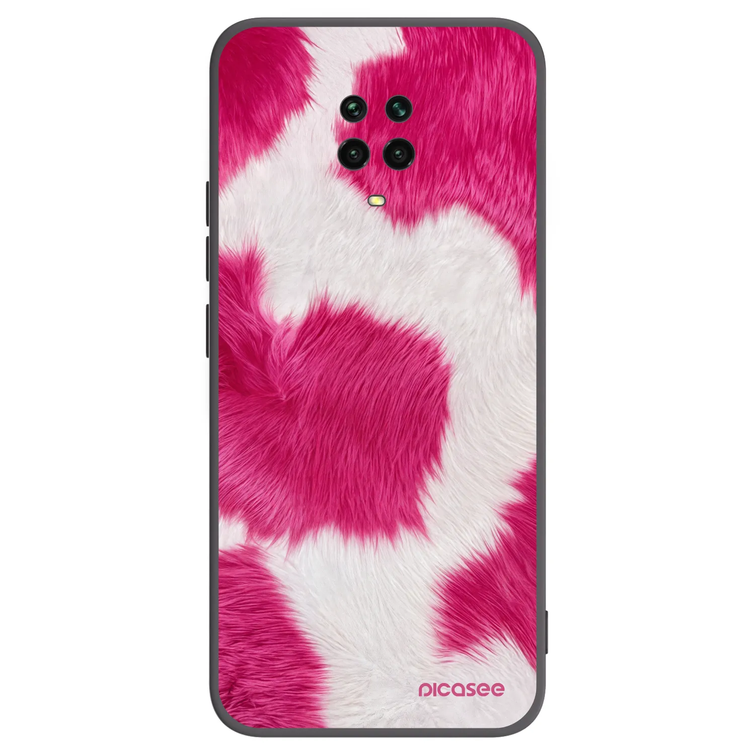 Picasee silikonový černý obal pro Xiaomi Redmi Note 9 Pro - Pink Moo