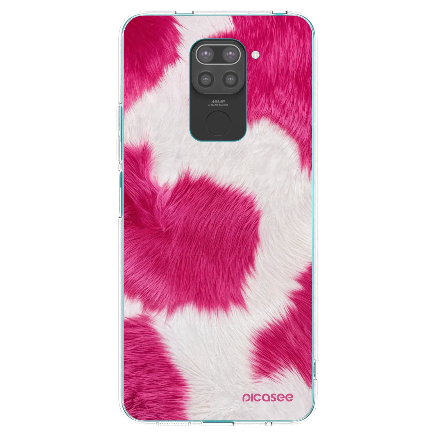 Picasee silikonový černý obal pro Xiaomi Redmi Note 9 - Pink Moo