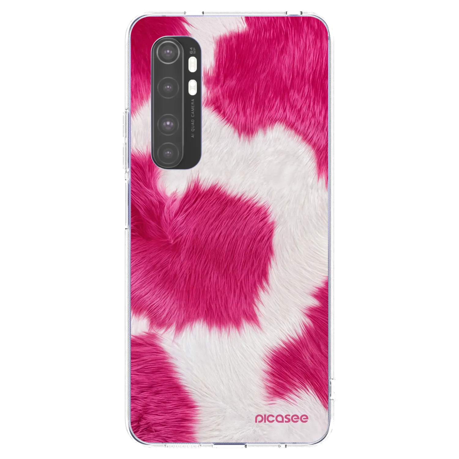 Picasee silikonový průhledný obal pro Xiaomi Mi Note 10 Lite - Pink Moo