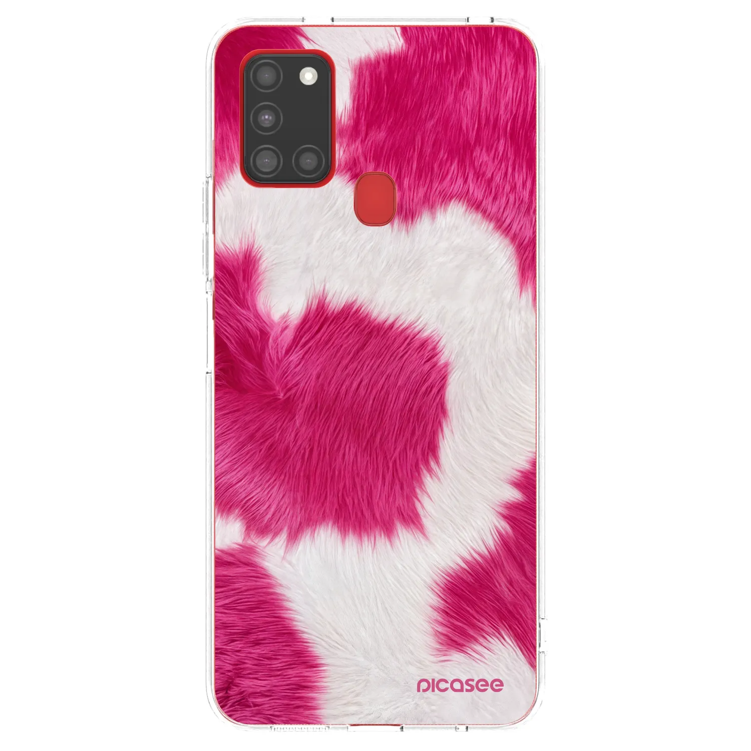 Picasee silikonový průhledný obal pro Samsung Galaxy A21s - Pink Moo