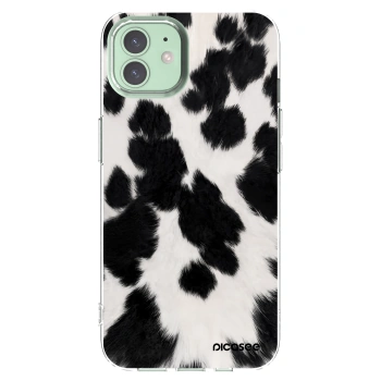 Picasee silikonový průhledný obal pro Apple iPhone 12 - Black Moo