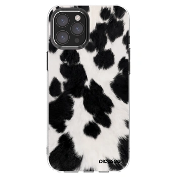 Picasee silikonový průhledný obal pro Apple iPhone 12 Pro Max - Black Moo