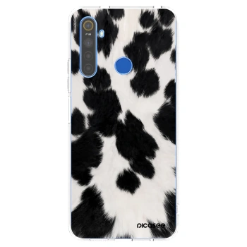 Picasee silikonový průhledný obal pro Realme 5 - Black Moo