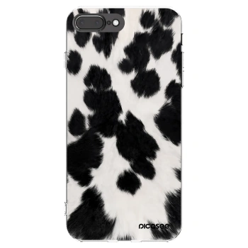 Picasee silikonový průhledný obal pro Apple iPhone 8 Plus - Black Moo