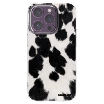 Picasee silikonový průhledný obal pro Apple iPhone 14 Pro - Black Moo