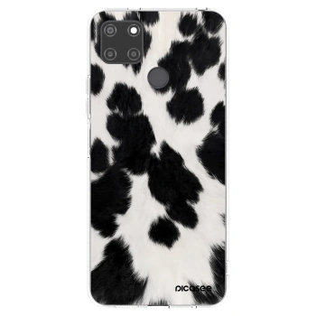 Picasee silikonový průhledný obal pro Realme C21Y - Black Moo