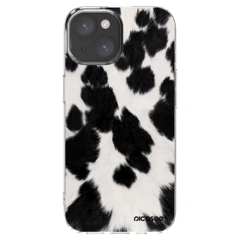 Picasee silikonový průhledný obal pro Apple iPhone 15 - Black Moo