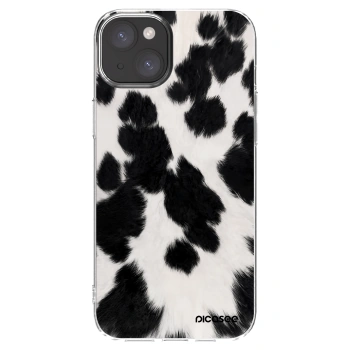 Picasee silikonový průhledný obal pro Apple iPhone 15 Plus - Black Moo