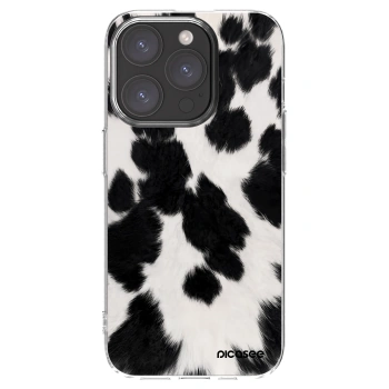 Picasee silikonový průhledný obal pro Apple iPhone 15 Pro - Black Moo
