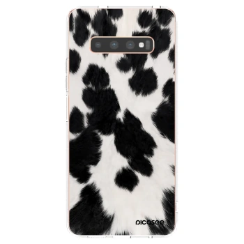 Picasee silikonový průhledný obal pro Samsung Galaxy S10 Plus G975 - Black Moo