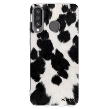 Picasee silikonový průhledný obal pro Huawei P30 Lite - Black Moo