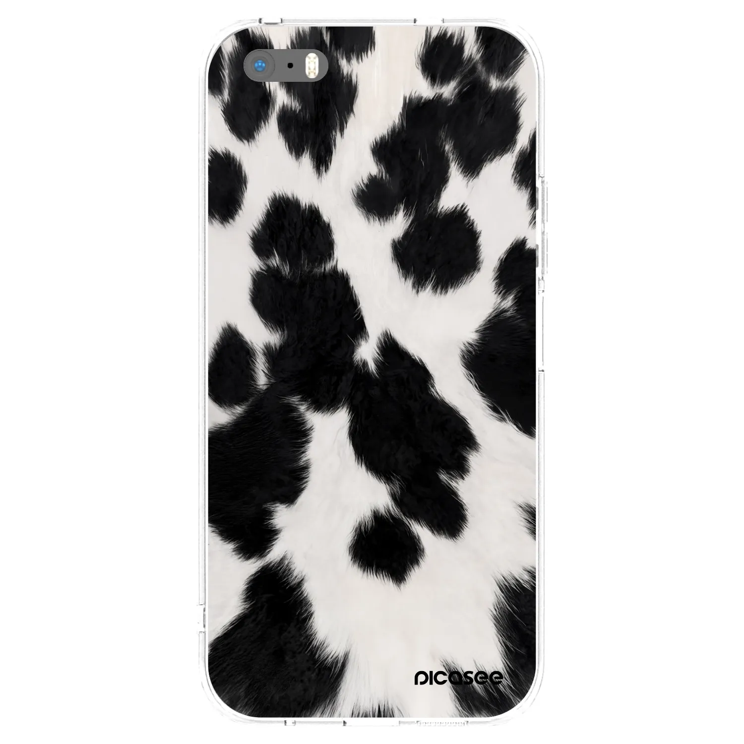 Picasee silikonový průhledný obal pro Apple iPhone 5/5S/SE - Black Moo