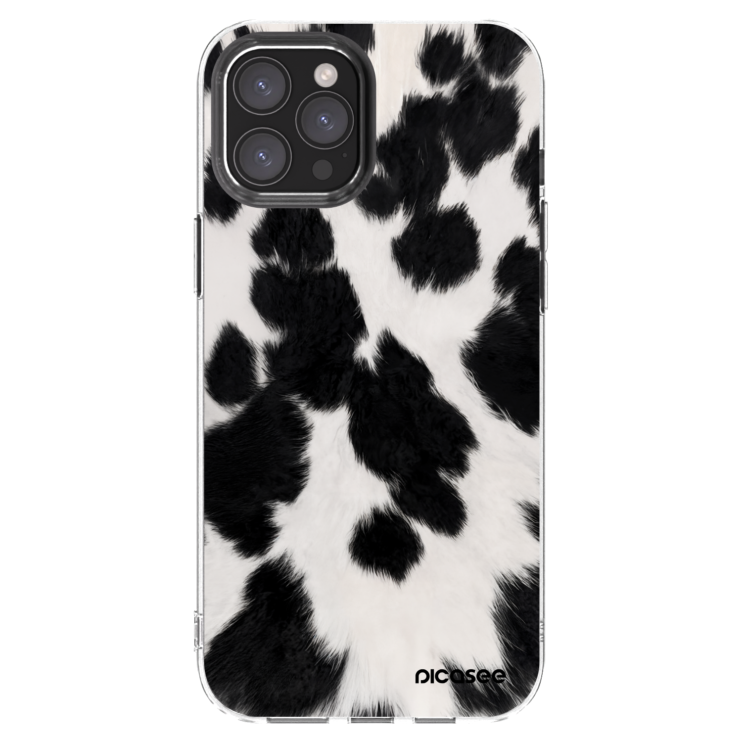 Picasee silikonový průhledný obal pro Apple iPhone 12 Pro Max - Black Moo