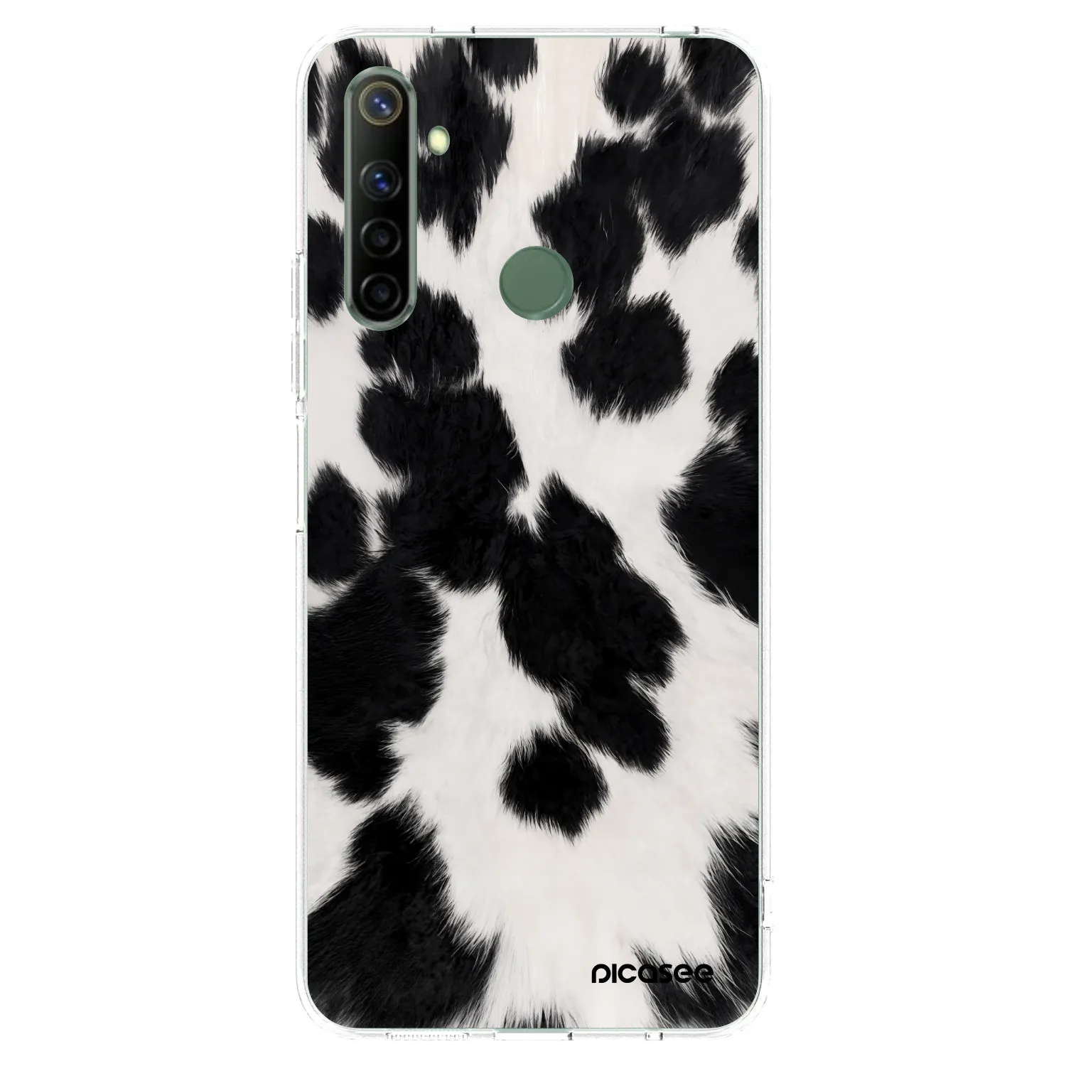 Picasee silikonový průhledný obal pro Realme 6i - Black Moo