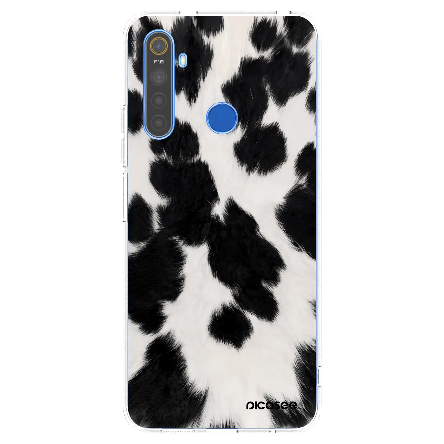 Picasee silikonový průhledný obal pro Realme 5 - Black Moo