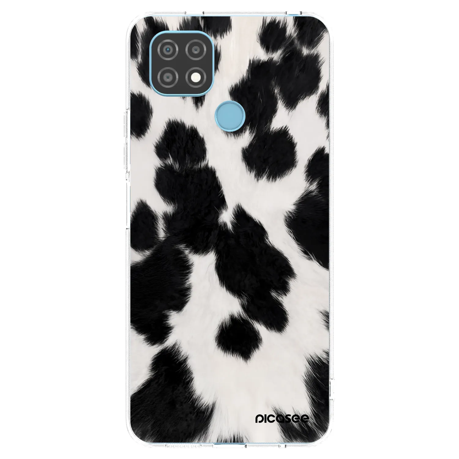 Picasee silikonový průhledný obal pro Realme C21 - Black Moo