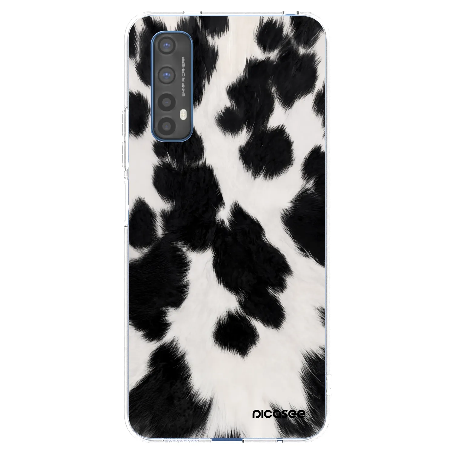 Picasee silikonový průhledný obal pro Realme 7 - Black Moo