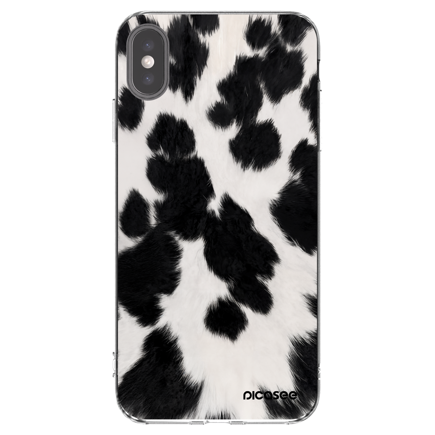 Picasee silikonový průhledný obal pro Apple iPhone XS Max - Black Moo