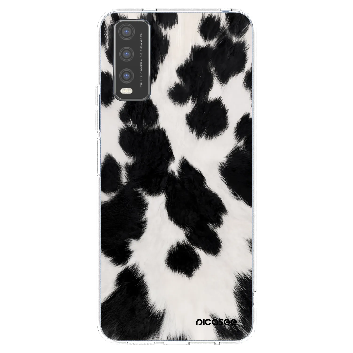 Picasee silikonový průhledný obal pro Vivo Y20s - Black Moo