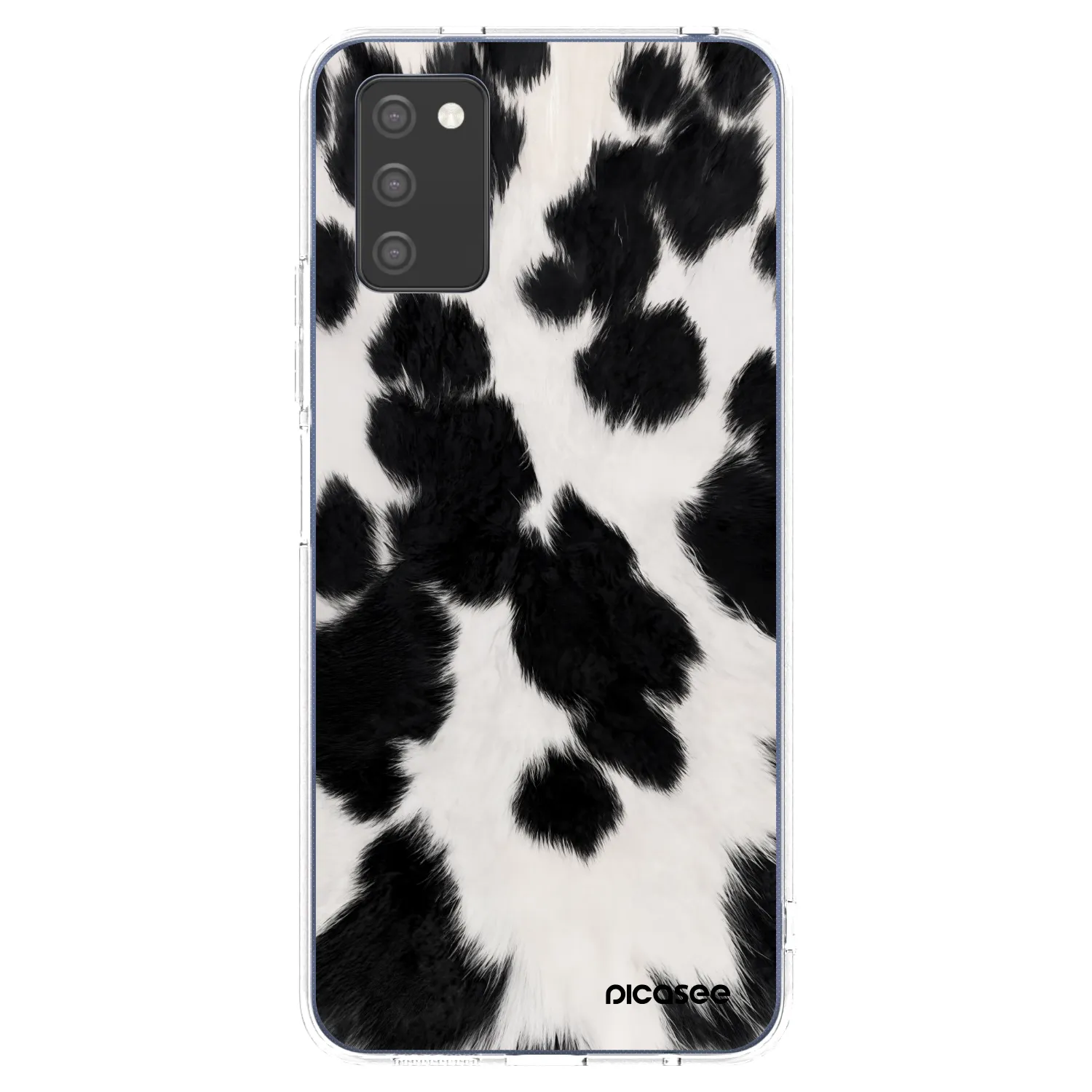 Picasee silikonový průhledný obal pro Samsung Galaxy A03s A037G - Black Moo