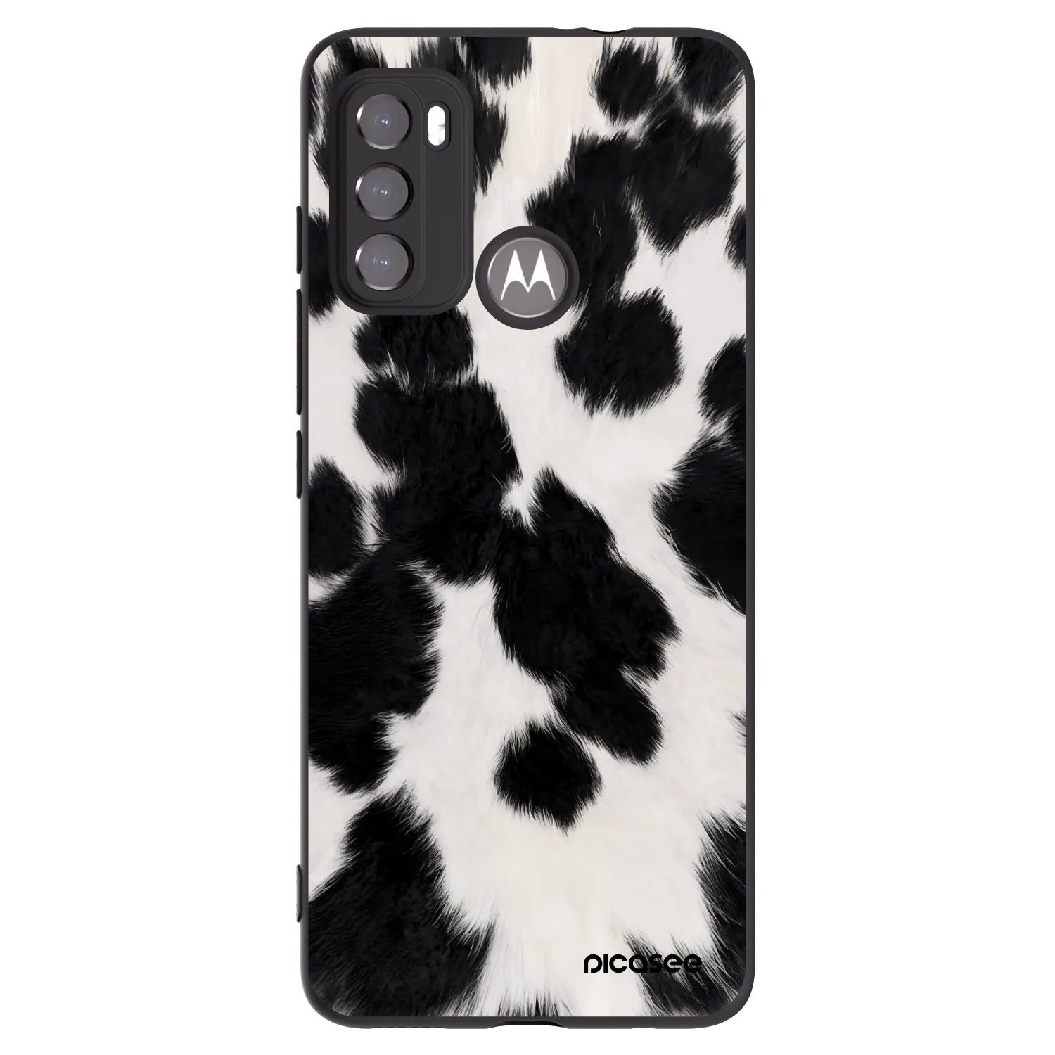 Picasee silikonový černý obal pro Motorola Moto G60 - Black Moo