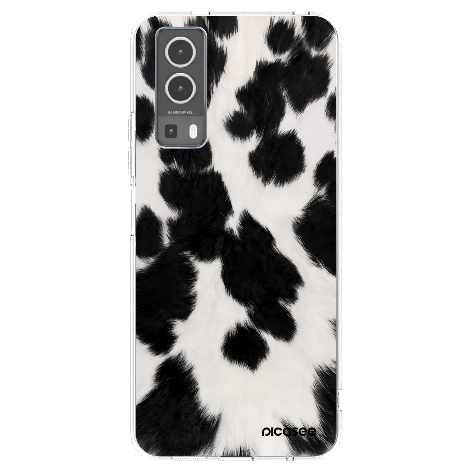 Picasee silikonový průhledný obal pro Vivo Y72 5G - Black Moo