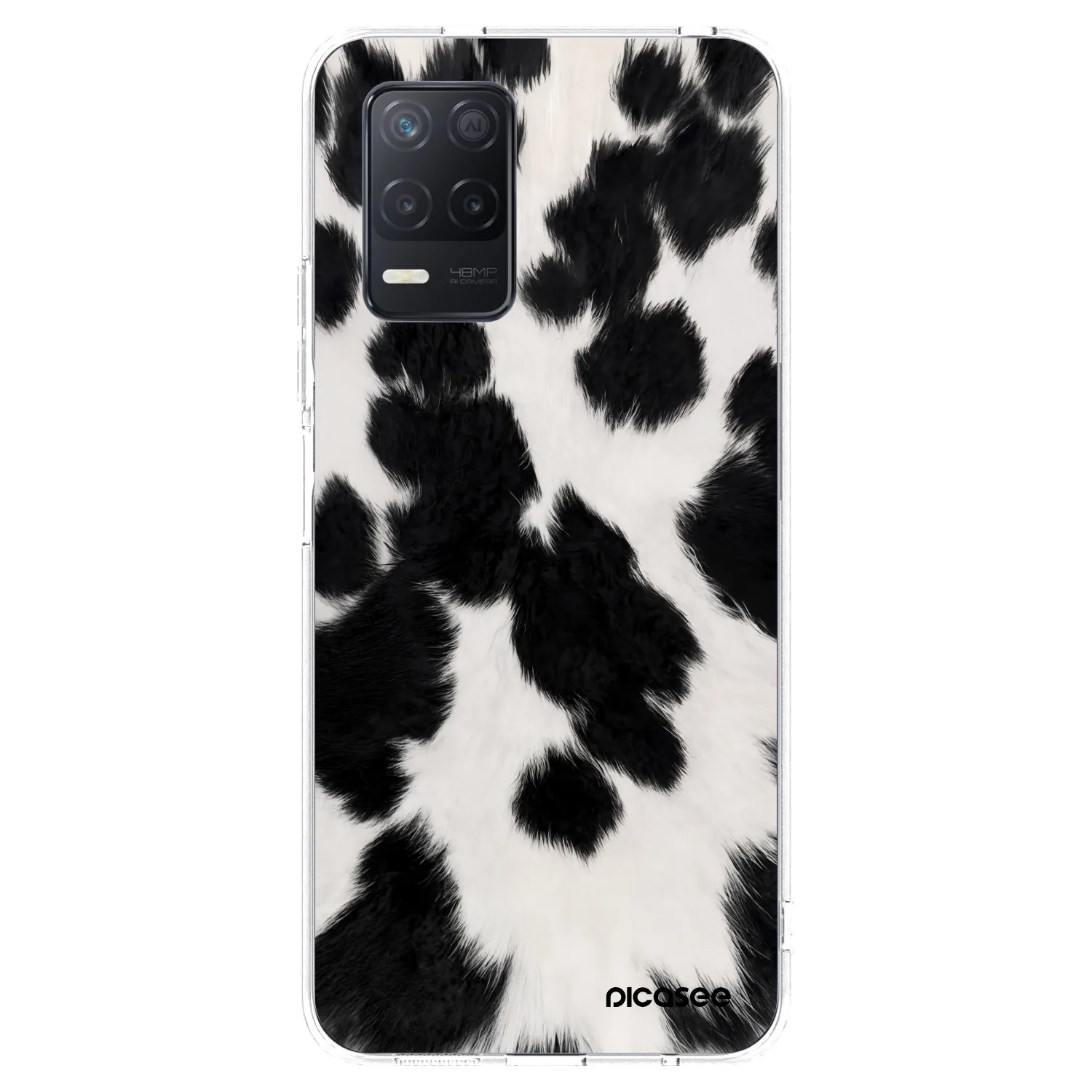 Picasee silikonový průhledný obal pro Realme 8 5G - Black Moo