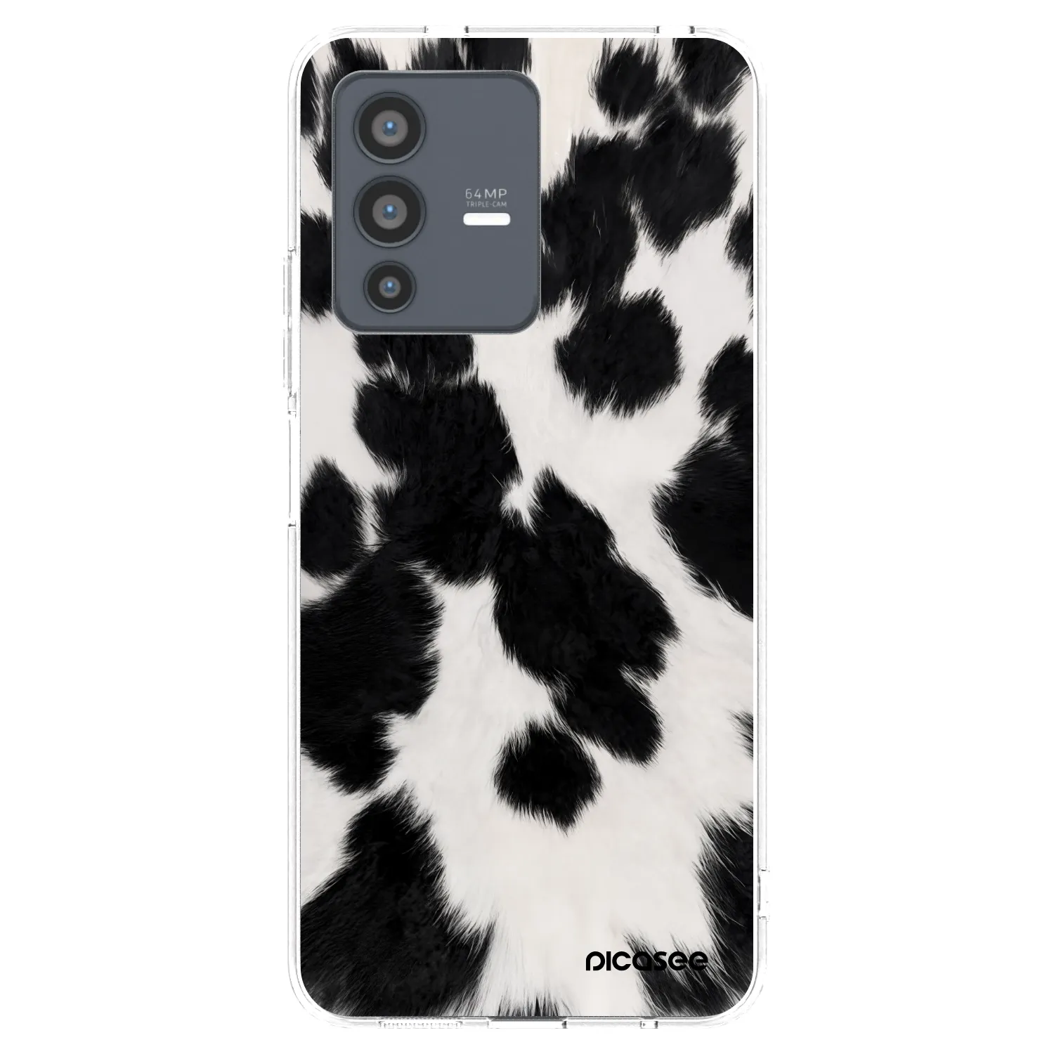 Picasee silikonový průhledný obal pro Vivo V23 5G - Black Moo