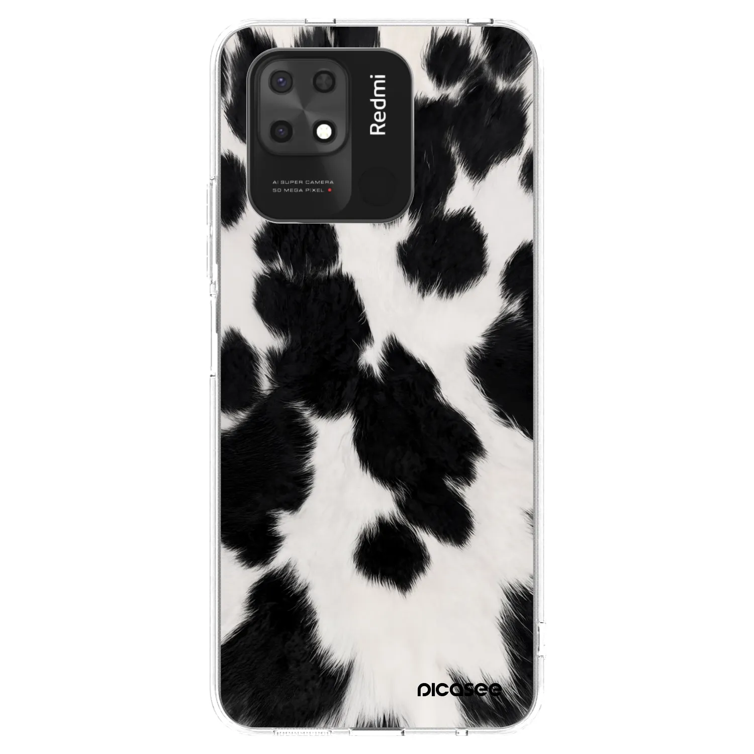 Picasee silikonový průhledný obal pro Xiaomi Redmi 10C - Black Moo
