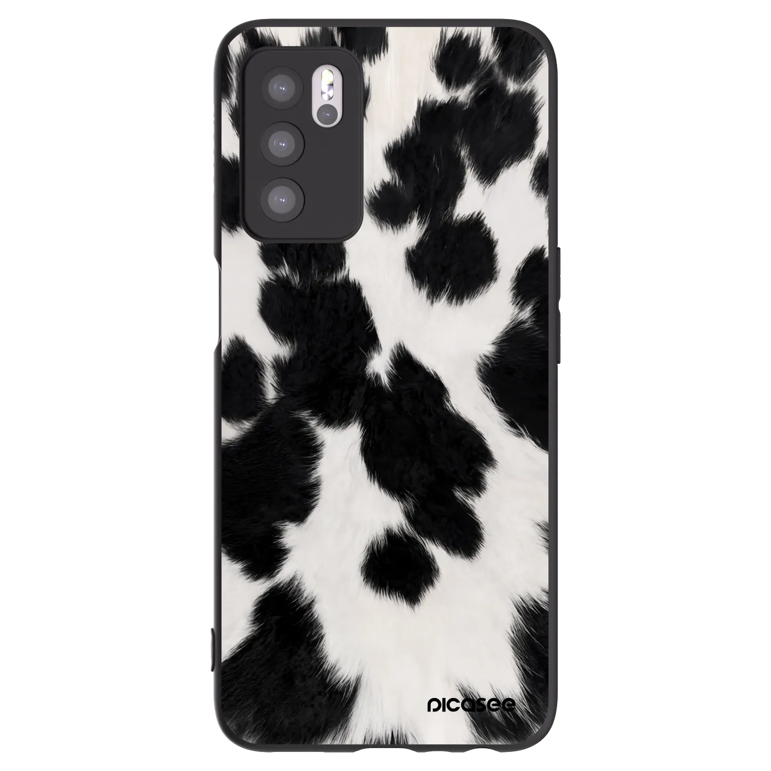 Picasee silikonový černý obal pro OPPO A16s - Black Moo