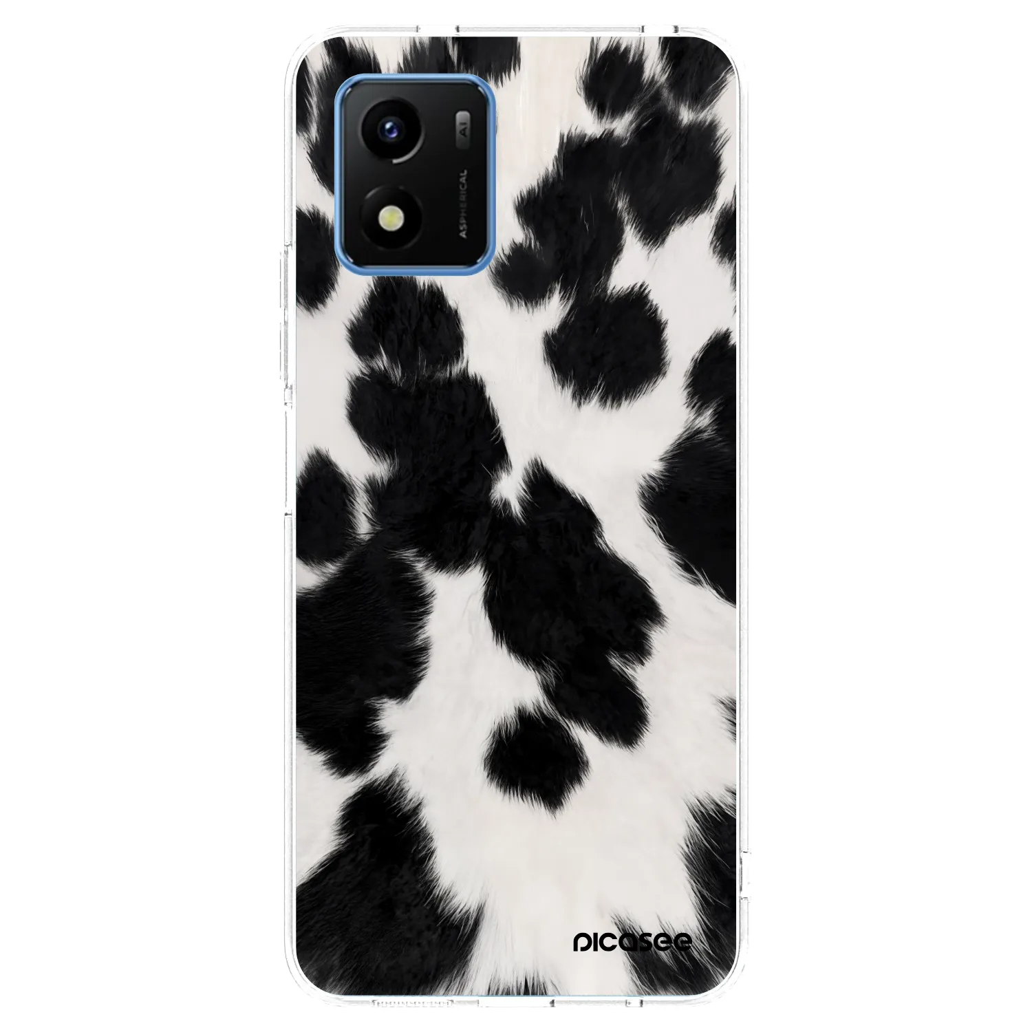 Picasee silikonový průhledný obal pro Vivo Y01 - Black Moo